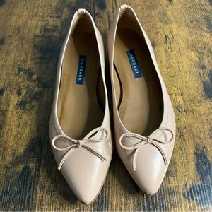 Margaux The Point rose pink nappa leather ballet flats 36.5